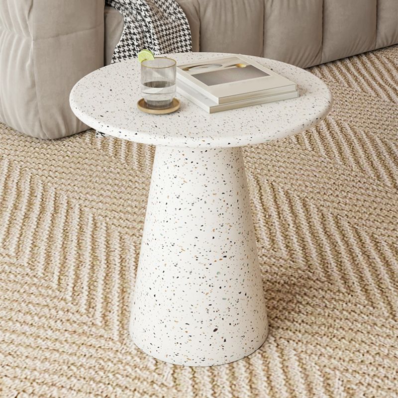 White Pedestal Coffee Table Round Coffee Table for Living Room