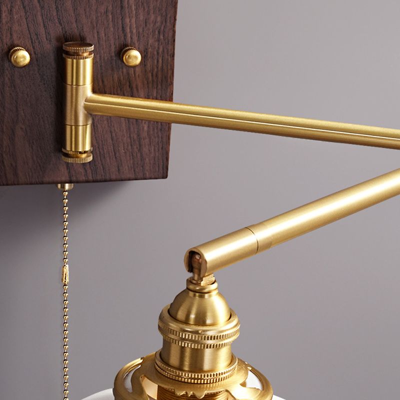 Simple Geometric Stone Wall Lamps Metal Wall Light Fixtures for Bedroom