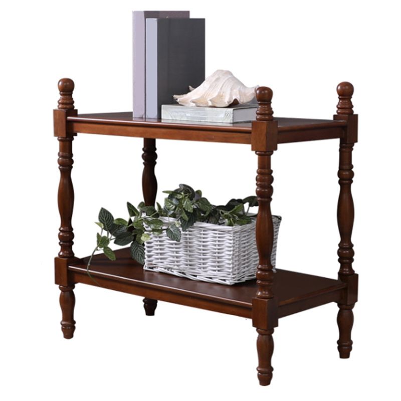 Modern Solid Wood Bookcase Home Office Bookshelf with Rectangular Shelves