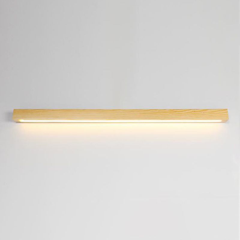 Éclairage d'applications murales linéaires en bois LED BEIGE MUR MUR ARMILLE ÉCLAIR