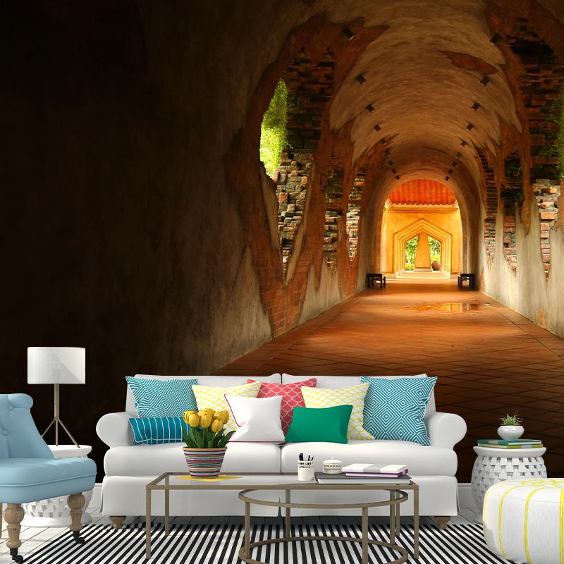 Space Extension Wall Mural Wallpaper Mildew Resistant Wall Covering for Room