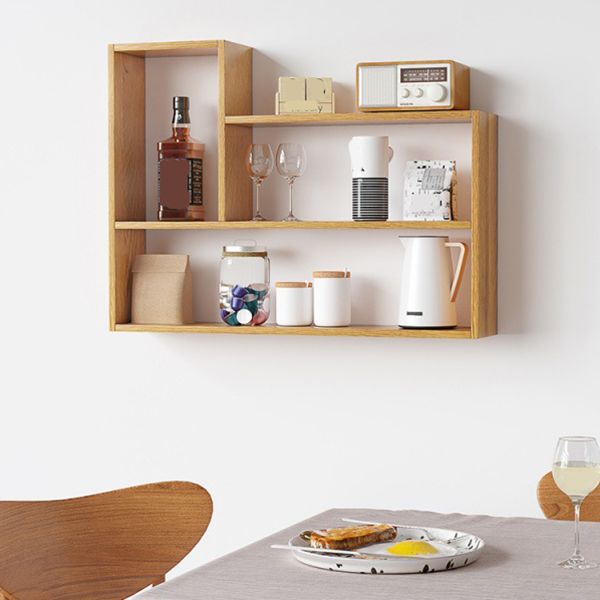 Skandinavische Massivholz Wandeinheit Bücherregal geschlossenes Rückenbuch für Schlafzimmer