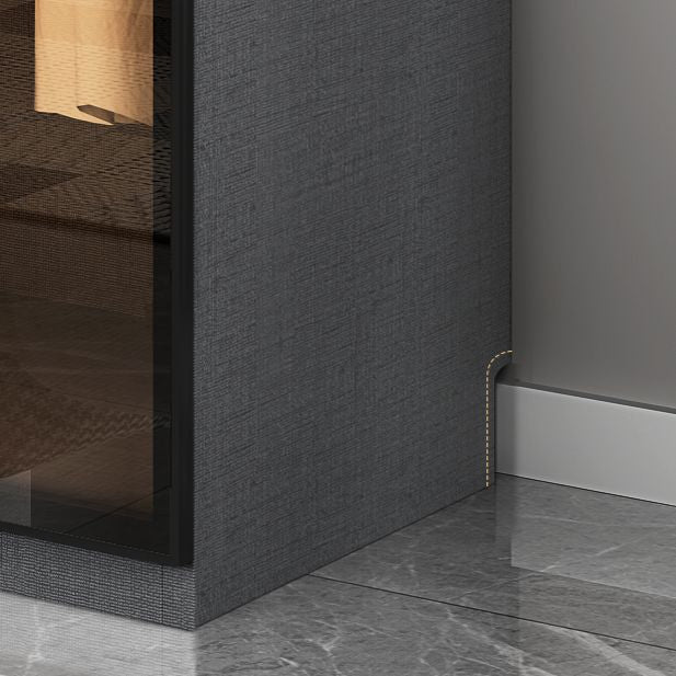 Contemporary Style Wardrobe Gray Colour Wooden Wardrobe Closet