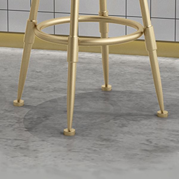 Contemporary Adjustable Height Swivel Round Bar Stool with Footrest