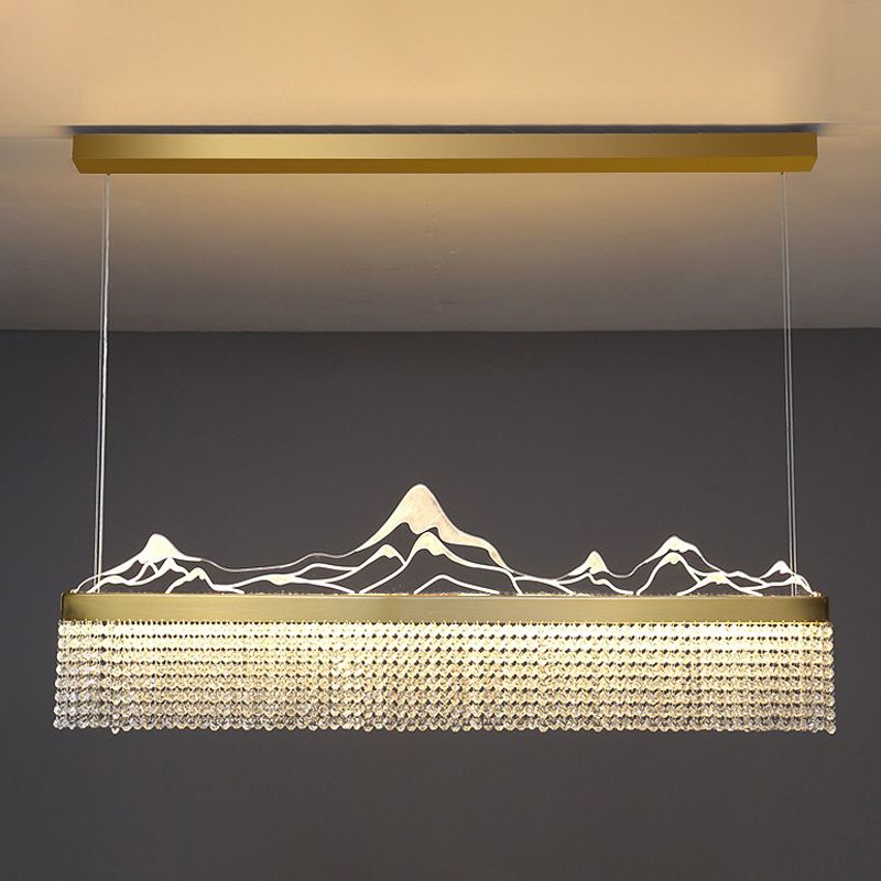 Cascades Hanging Island Lights Crystal Modern Designer Pendant Lighting Fixtures for Restaurant