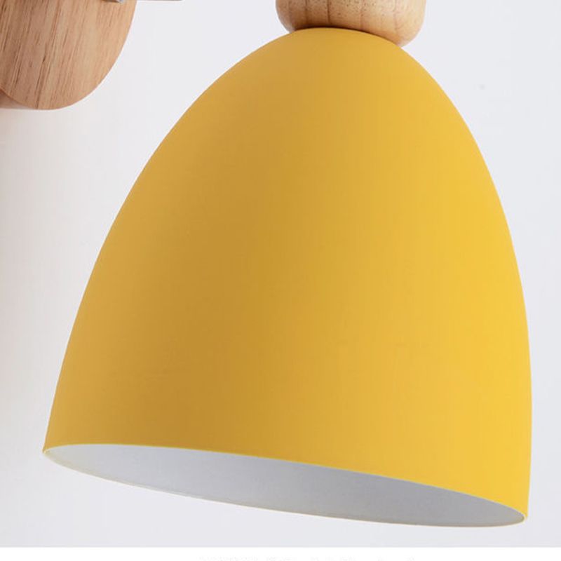 Macaron Cone Shape Wall Sconce Metal 1 Light Sconces for Bedroom