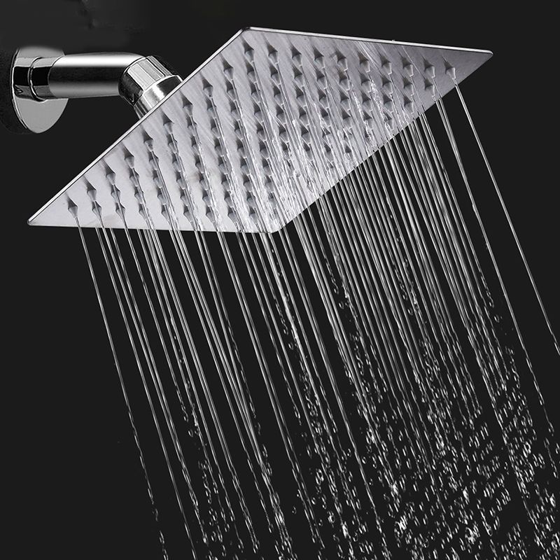 Contemporary Shower Combo Dual Shower Head Ceiling Mounted Metal Square Shower Head