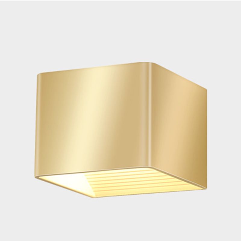 Metal Square Wall Sconces Contemporary Style 2 Lights Wall Washer Sconce