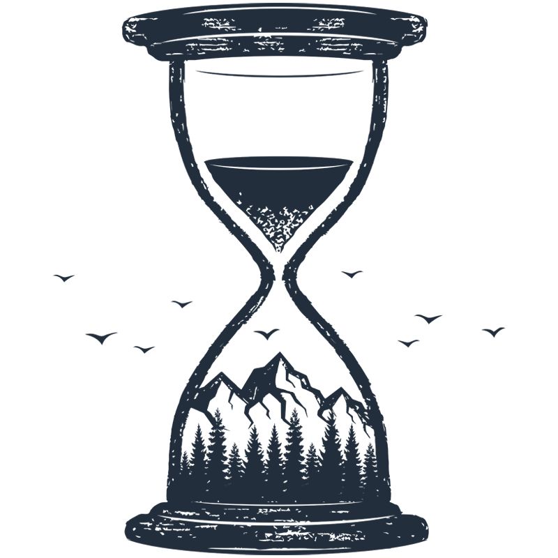 Large Hourglass Wallpaper Mural Black-White Non-Woven Cloth Wall Decor, Washable, Custom Made