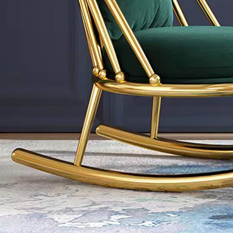 Glam Style Sofa Rocking Chair Indoor Single Rocking Chair for Bedroom