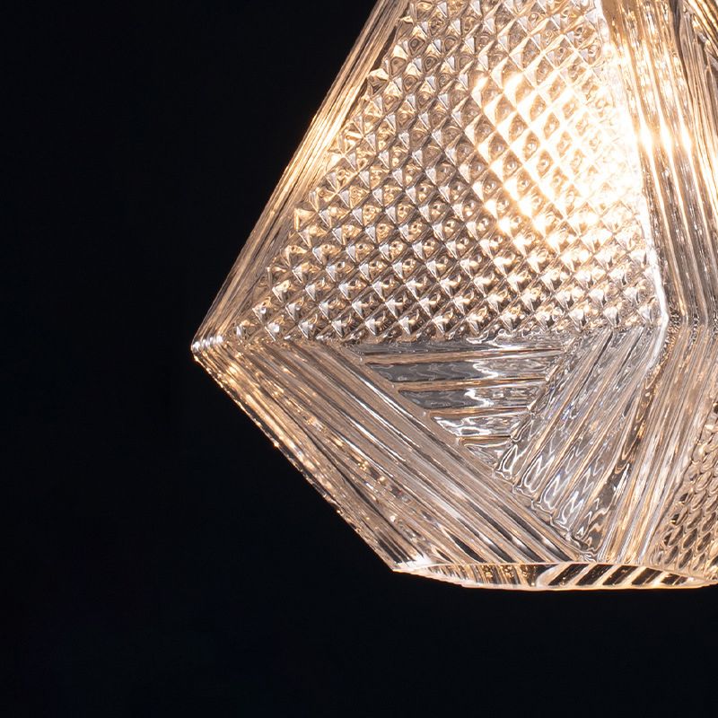 Single Modernism Golden Finish Flush Mount Lighting Unique Glass Ceiling Light