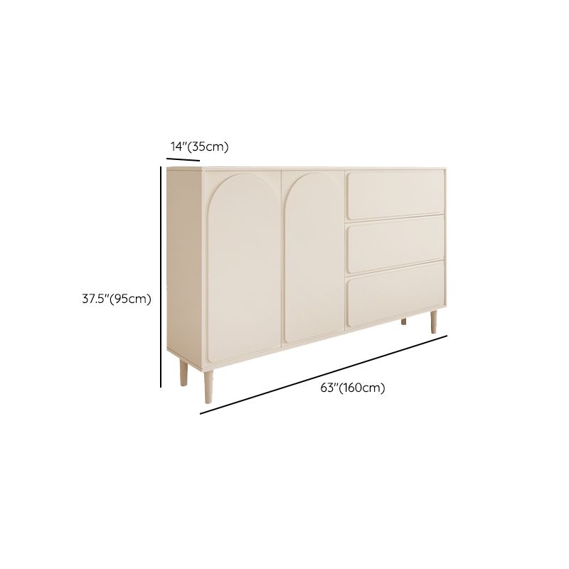 Modernism Horizontal Combo Dresser White Dresser with Storage for Home
