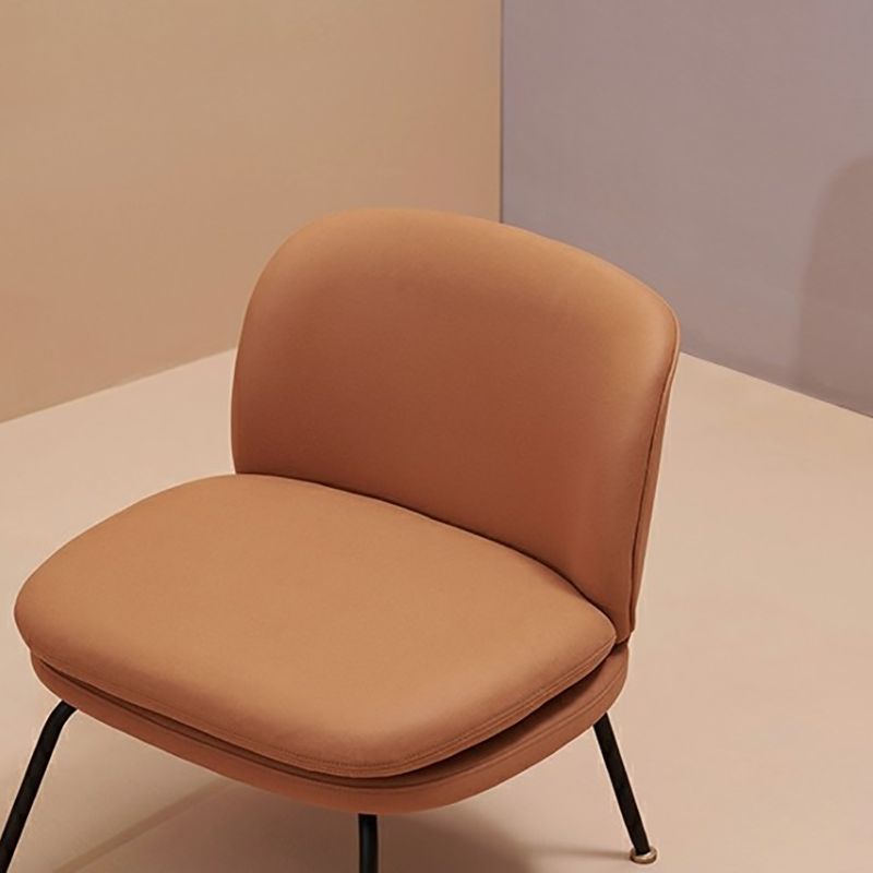 25.59" Wide Armless Chair Faux Leather Chair for Living Room, Stain Resistant