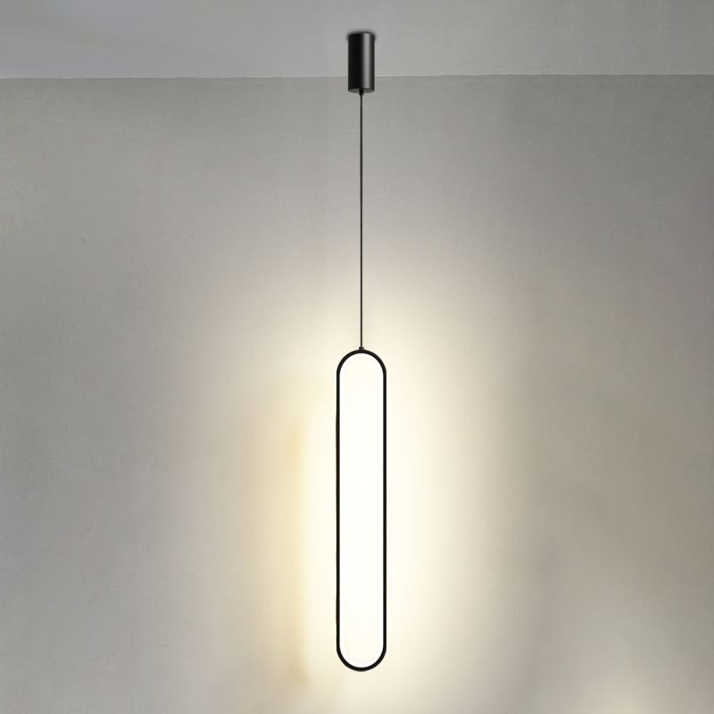 Simplicità moderna Sospensione ovale Sospensione Lampada acrilica Apparecchiatura per il ristorante