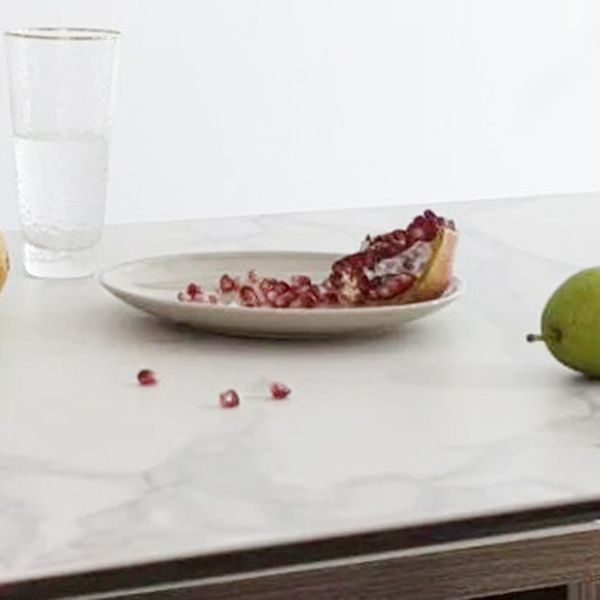 Metal Modern Free Form Table Sintered Stone Table with 3 Legs