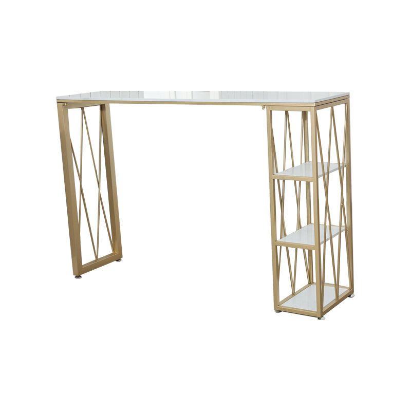 Faux Marble Bar Table Set 1/2/5 Pieces Rectangle Counter Table with Backless Stools