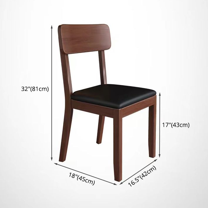 Traditional Dining Chair 16.5'' Wide Open Back Chair with 4 Legs for Home Use