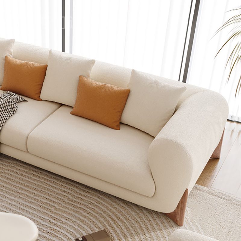 Contemporary 29.52" H Pillow Back Sofa Solid Color Tuxedo Arm Sofa