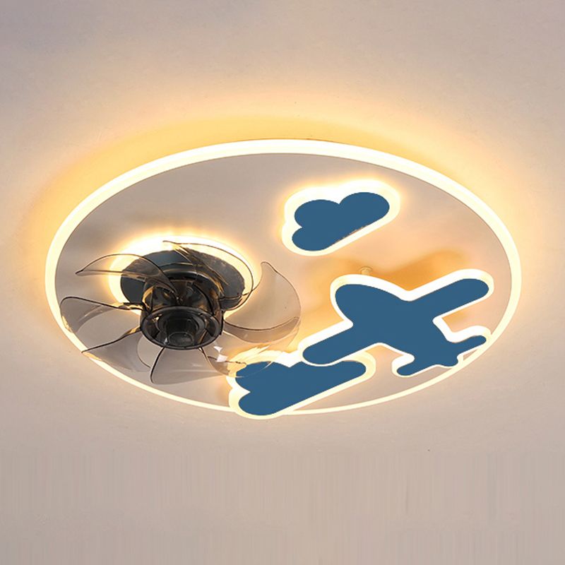 Metalen geometrische plafondventilatorverlichting moderne stijl multi -lights flush mount lampen