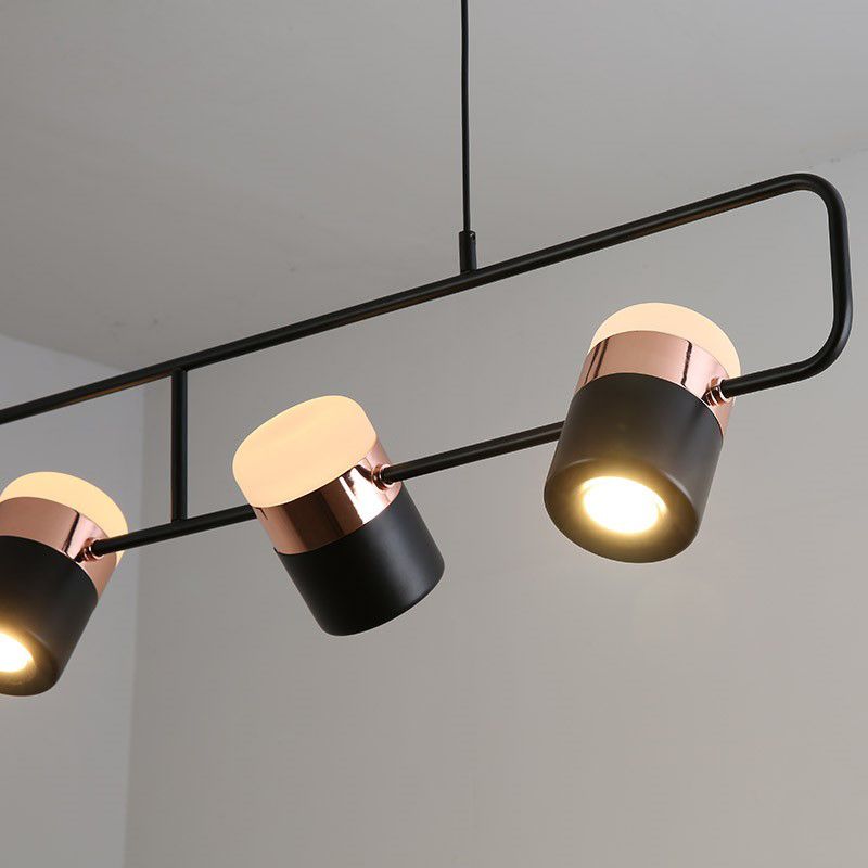 Contemporary Style Cylinder Island Lights Metal Island Pendant Lights