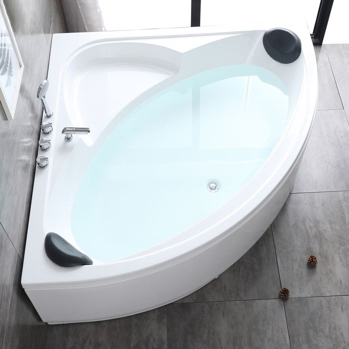 Back to Wall Corner Bathtub Modern Antique Finish Soaking Bath Tub