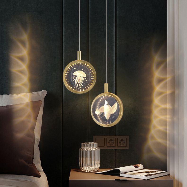 Luce a pendolo a LED LEDULUM GOLDO NOVITÀ SEMPRE CRIDULE CRIDULE LUCE PER CAMERA DA LETTA