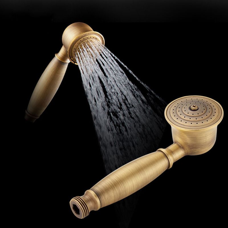 Traditional Handheld Shower Head with Hose Polished Brass Wall-Mount Showerhead