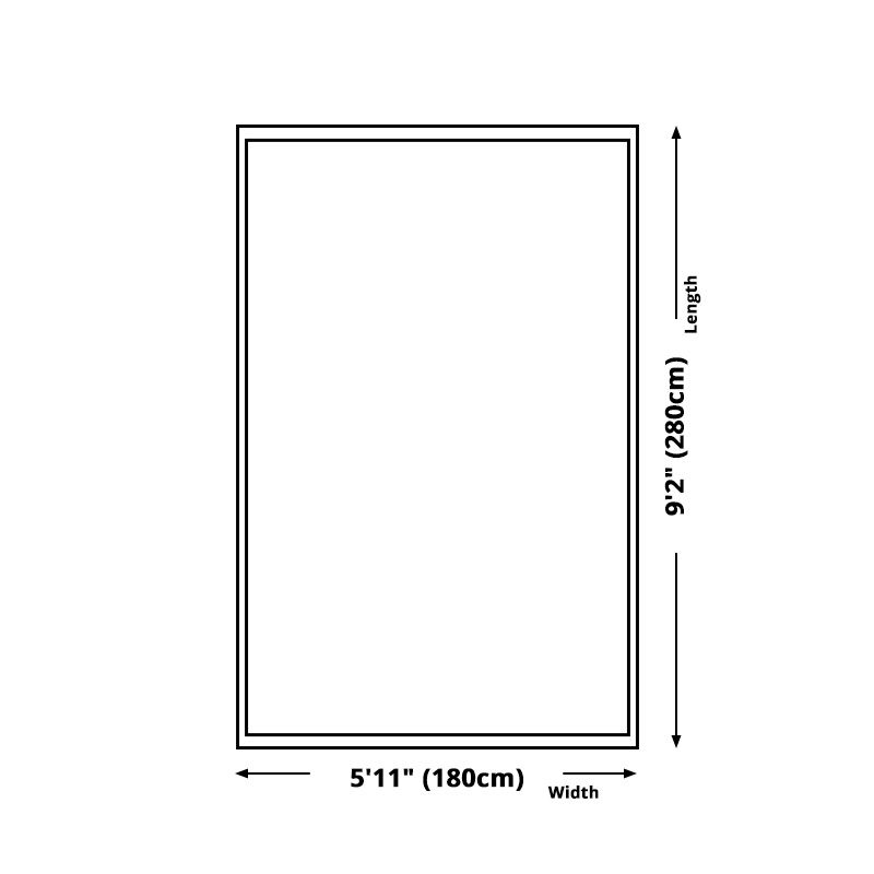 Black Oriental Area Carpet Flower Print Polyester Area Rug Stain Resistant Rug for Home Decor