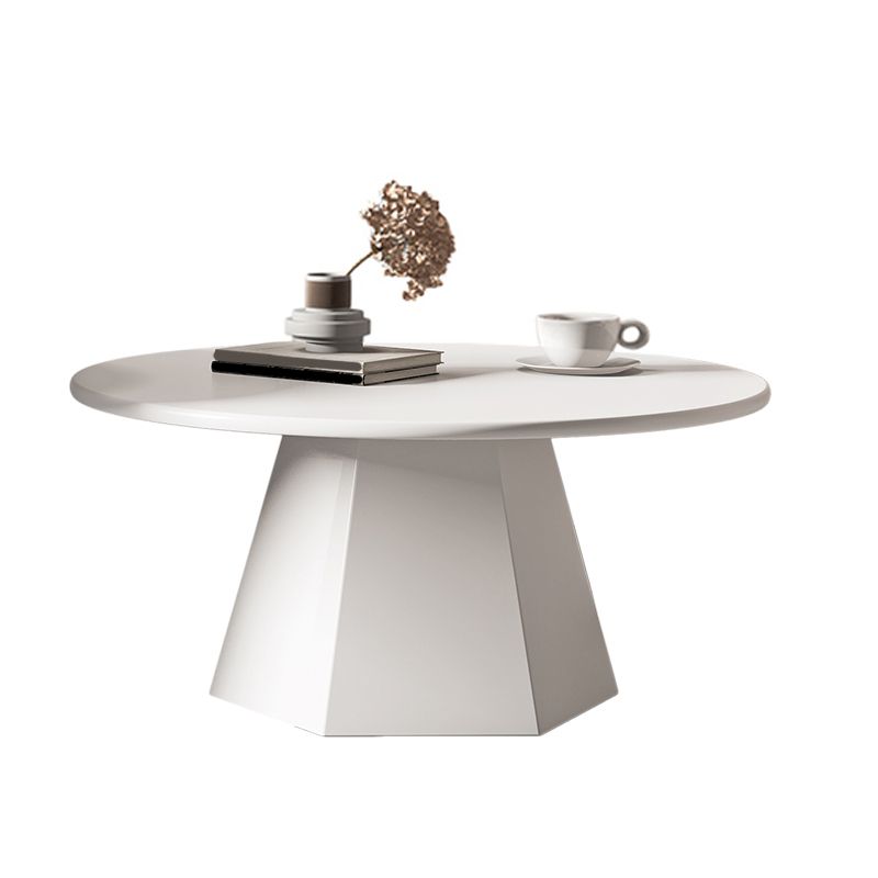 Round Metal Coffee Table Set Pedestal Simple Cocktail Table for Living Room