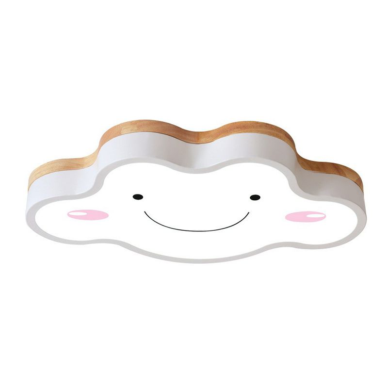 Acrylic Smiling Cloud LED Flush Mount Cartoon Flushmount Ceiling Light for Nursery