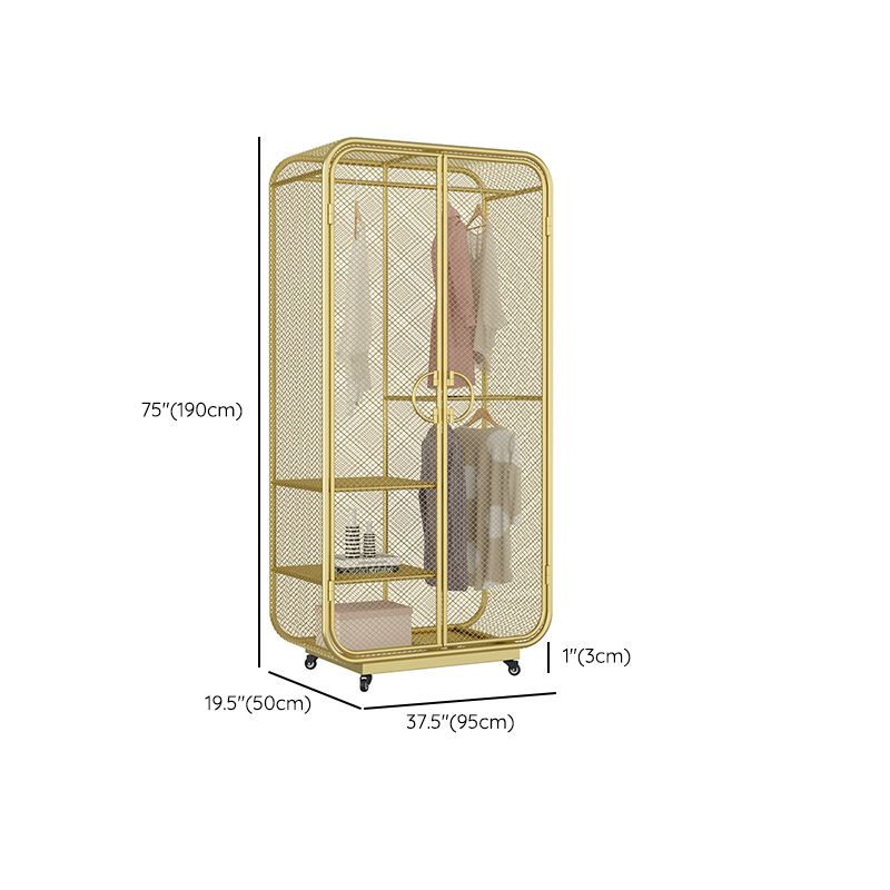 Modern Style Wardrobe Closet Metal Wardrobe Cabinet for Bedroom