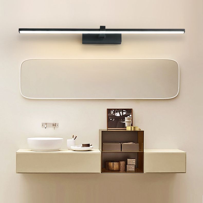 Metal Linear Shade Wall Sconce in Modern Concise Style Acrylic Mirror Wall Lighting