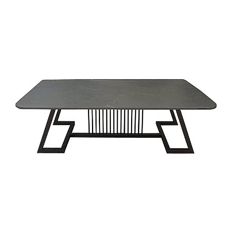 Rectangular Slate 1 Single Coffee Table 17.7-In High Frame Cocktail Table