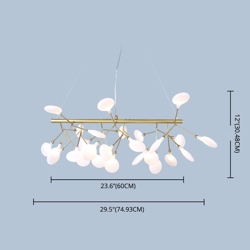 Gold Crystal Hanging Pendant Lights Contemporary style Linear Hanging Lamps for Living Room