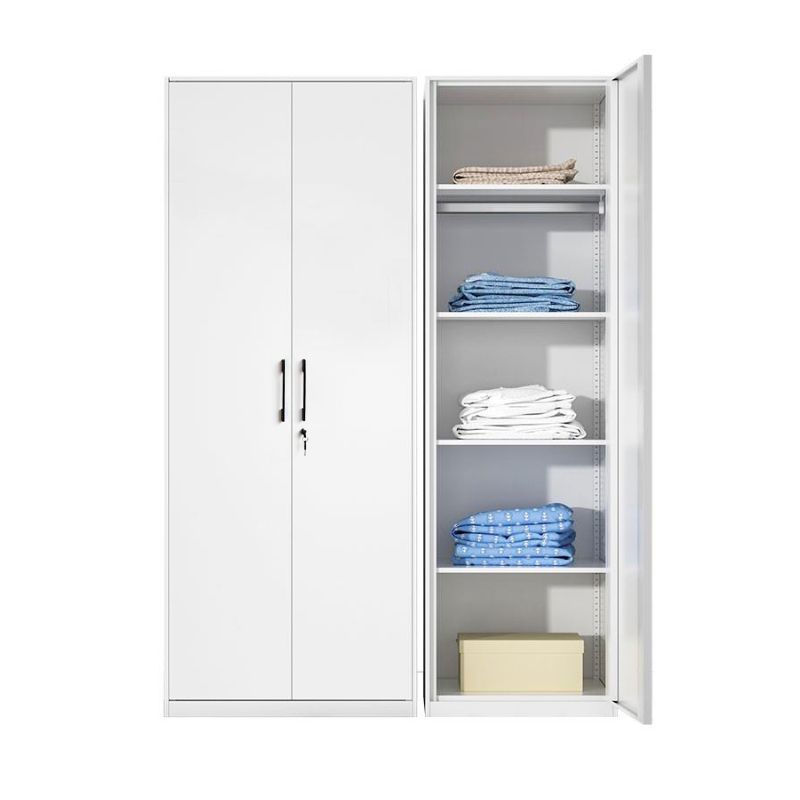 Modern Style Wardrobe Armoire Steel Home Wardrobe with Shelves