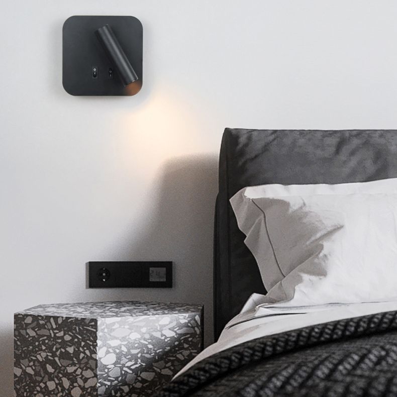 Aluminum Cylinderical Sconce Light Fixtures Modern Minimalist Style 2 Lights Wall Light