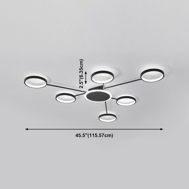Geometry LED Flush Mount Light Contemporary Ceiling Light for Living Room