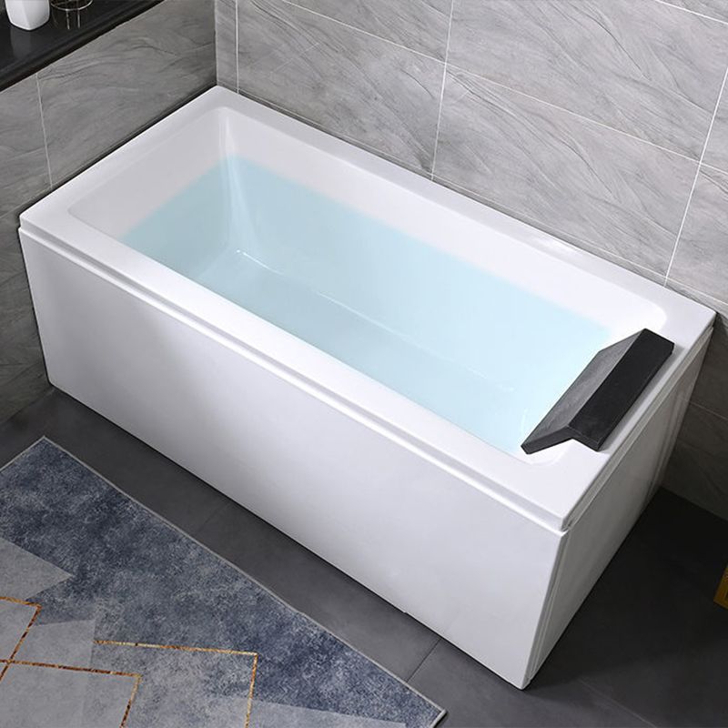 Freestanding Acrylic Bathtub Modern Stand Alone Soaking Tub with  Pop-up Drain