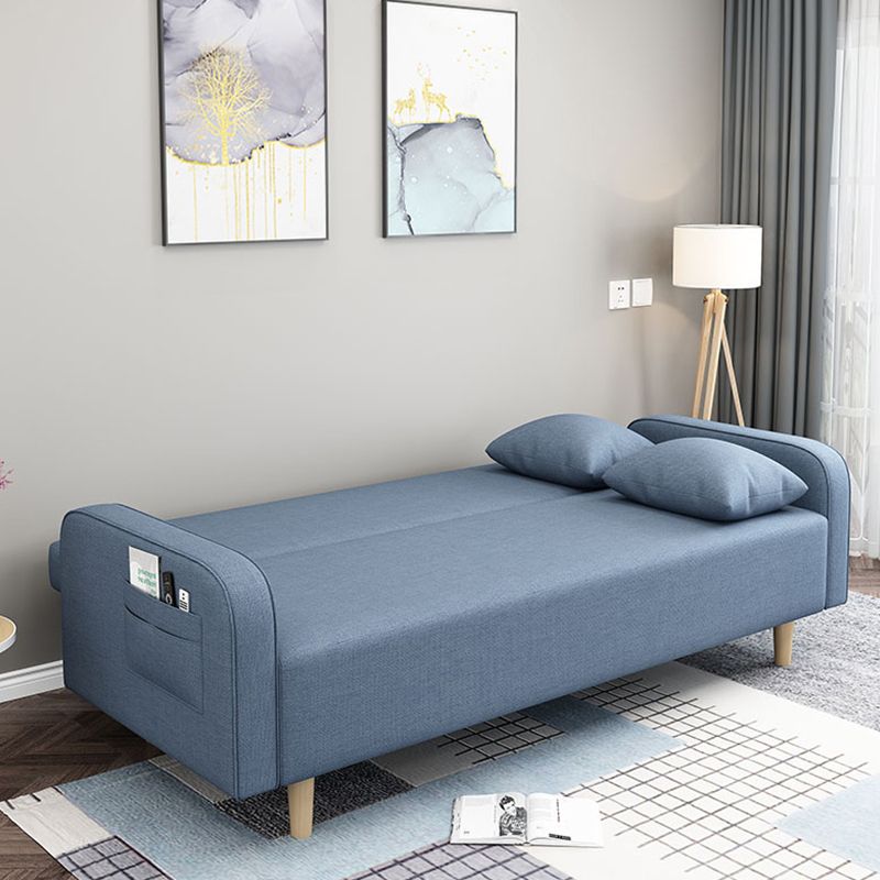 Square Arm Split Back Nordic Fabric 3-seat Sofa Spleeper Sofa 28.74" D x 35.43" H