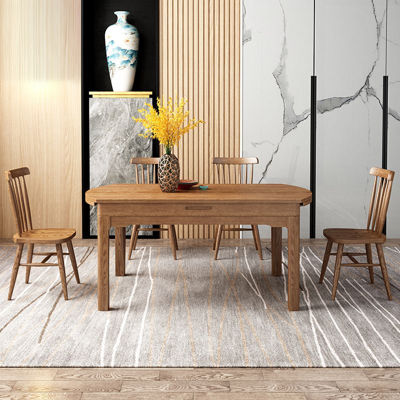 Modern Kitchen Wooden Dining Furniture Set with Round Table Formal Dining Room Table Set