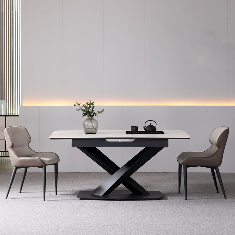 Silla de comedor de metal para cocina de estilo moderno, sillas laterales sin brazos con respaldo de alas (juego de 2)