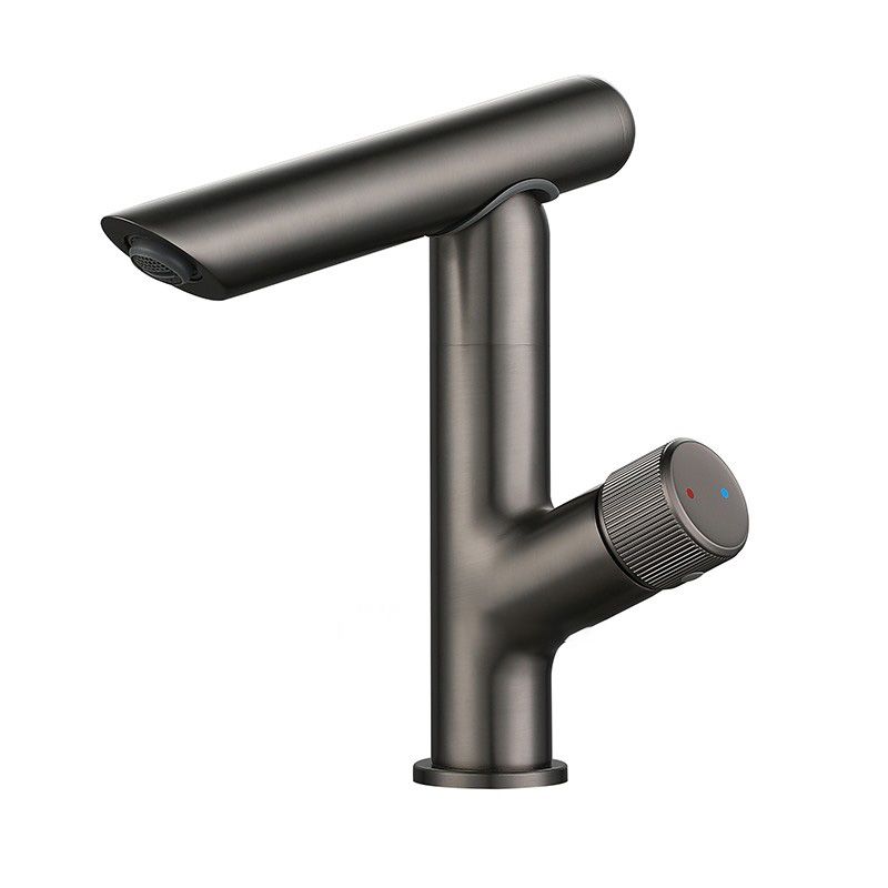 Modern Vessel Sink Bathroom Faucet Metal Knob Handle Vessel Faucet