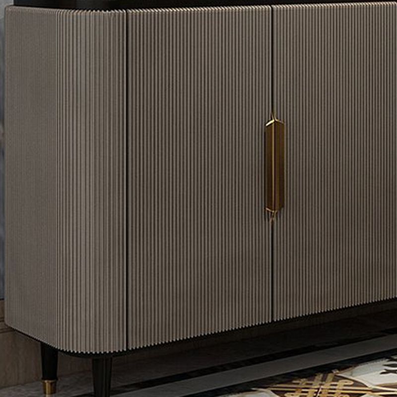 Modern Standard Accent Cabinet Wood Bar Pulls 4 - Doors Cabinet