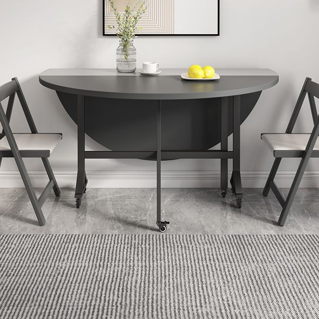 47 '' tavolo da pranzo in legno artificiale pieghevole estesibile tavolo rotondo con base di cavalletto