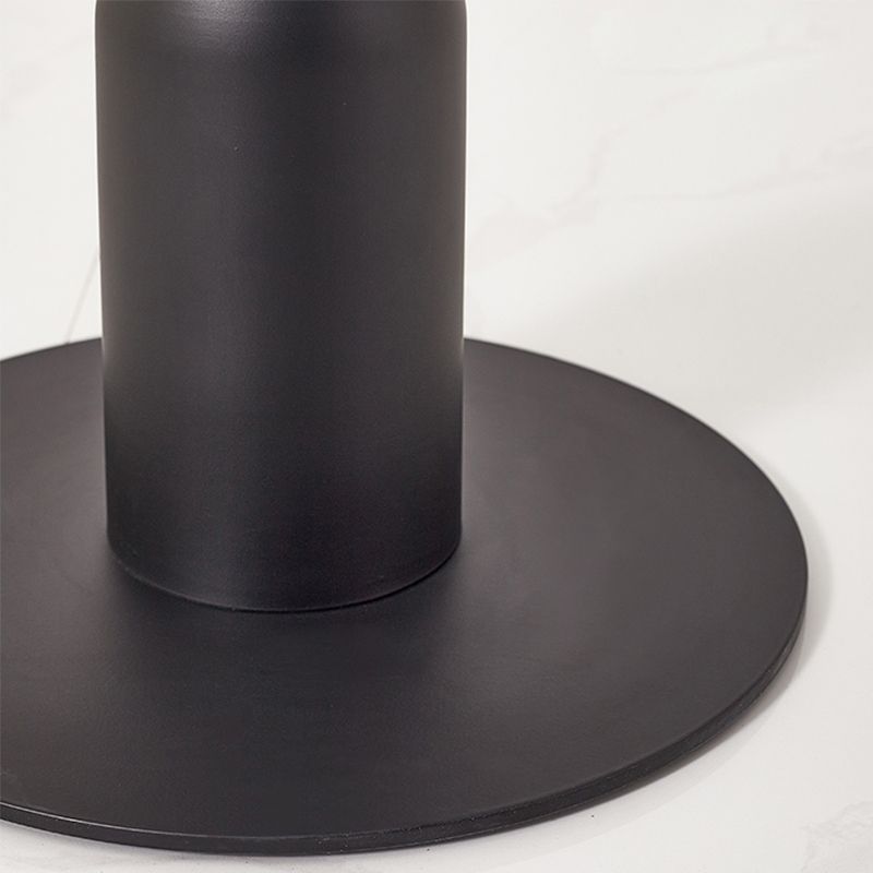 Fixed Bar Table Industrial Bistro Bar Height Cocktail Table with Metal Pedestal