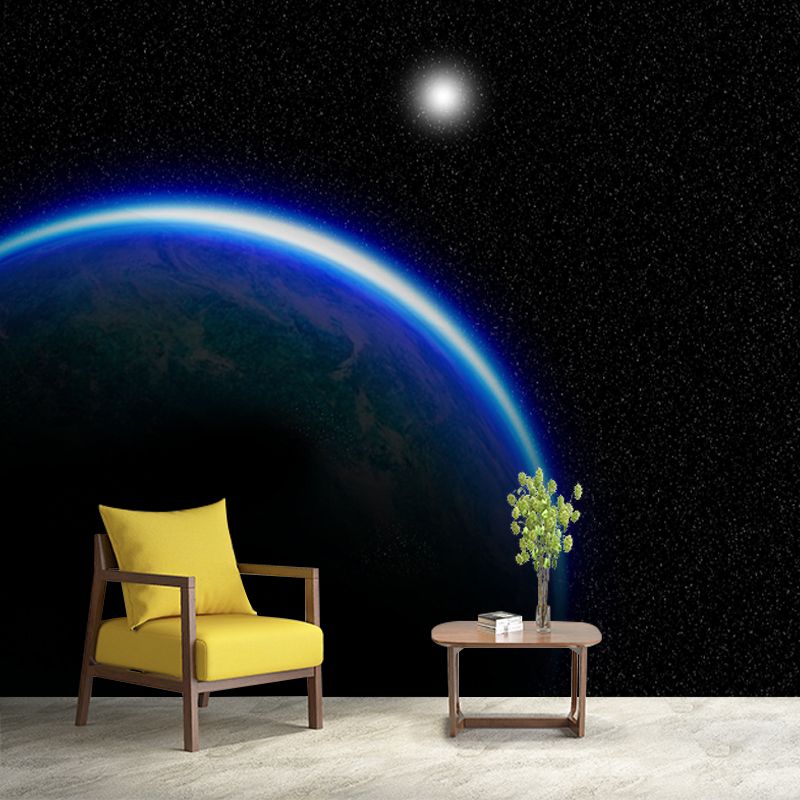 Outer Space Murals Wallpaper Water Resistant Wall Art for Living Room Bedroom