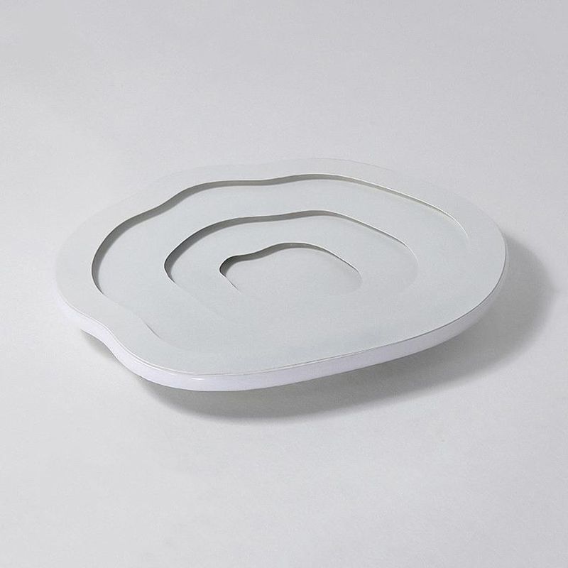 Single Modern White Flush Mount Lighting LED Acrylic Ceiling Light for Bedroom