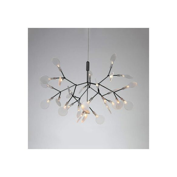 Apparecchiatura a soffitto ramificata nera/rosa in stile contemporaneo 30/45 luci lampadario del lampadario acrilico