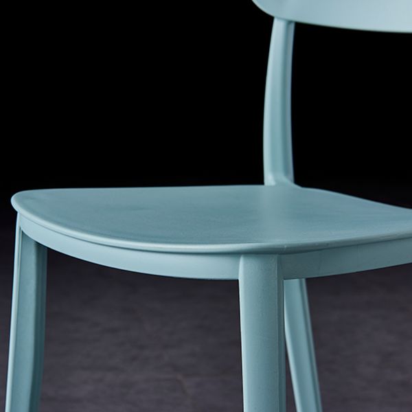 Sillas de comedor de plástico de estilo moderno, respaldo abierto, sillas laterales para cocina