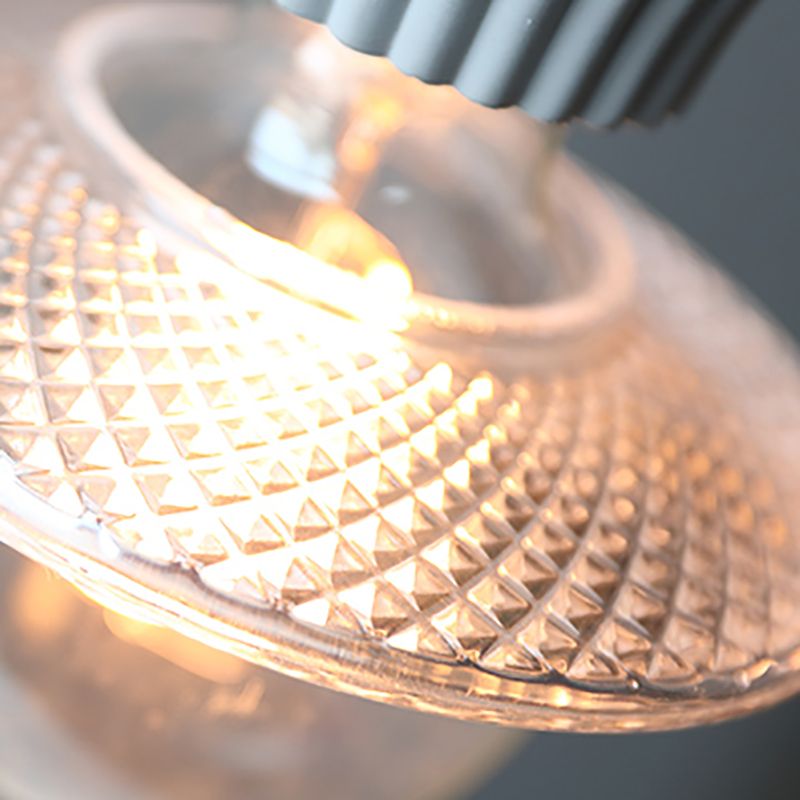 Mini-luminaire pendentif créatif nordique ciment monomoteur de bulbe bleu lumière suspendue pour le café